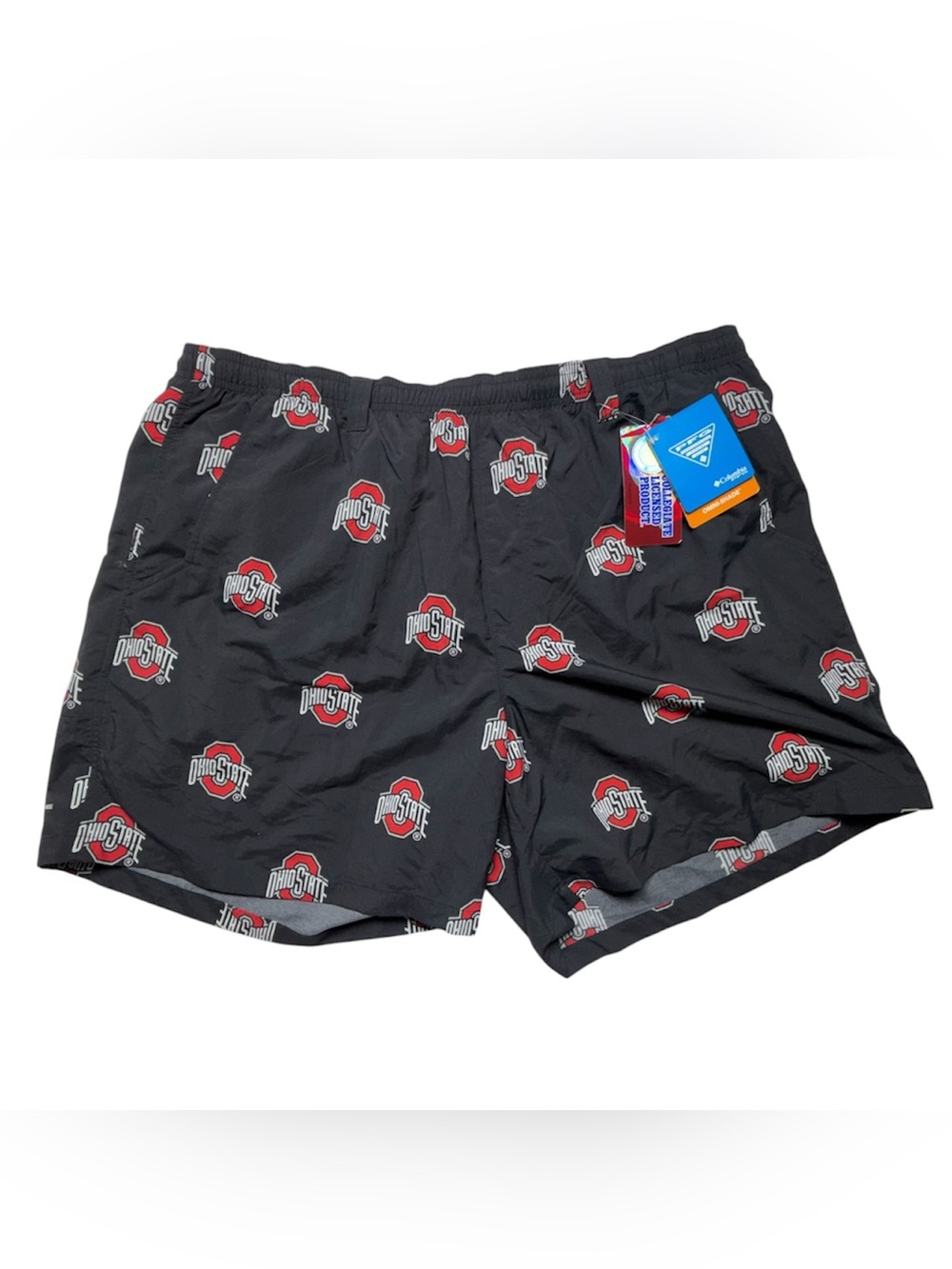 NWT Ohio State Buckeyes Columbia PFG Black Swimming Trunks Shorts Mens XL